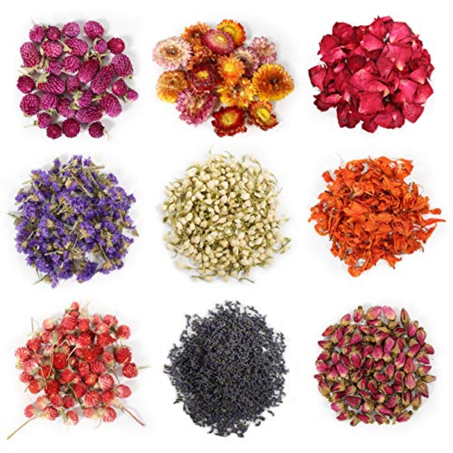 9 Bags Dried Flowers, 100% Nat - огляд і ціна Soap Making Diy Kit