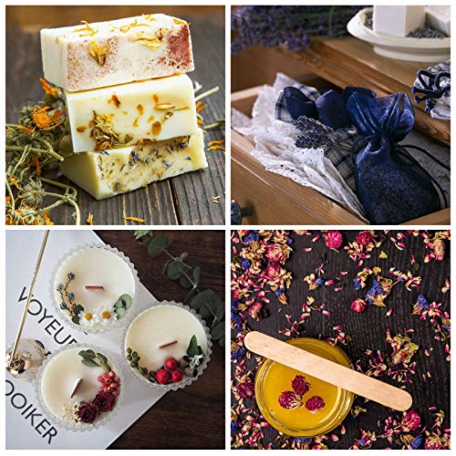 9 Bags Dried Flowers, 100% Nat - огляд і ціна Soap Making Diy Kit