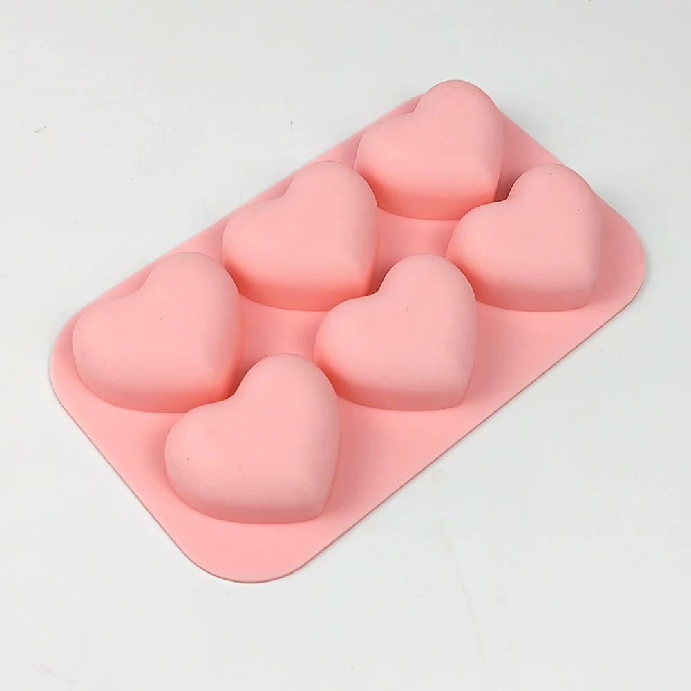 Heart Silicone Baking Mold 6 1 - огляд і ціна Soap Making Gifts