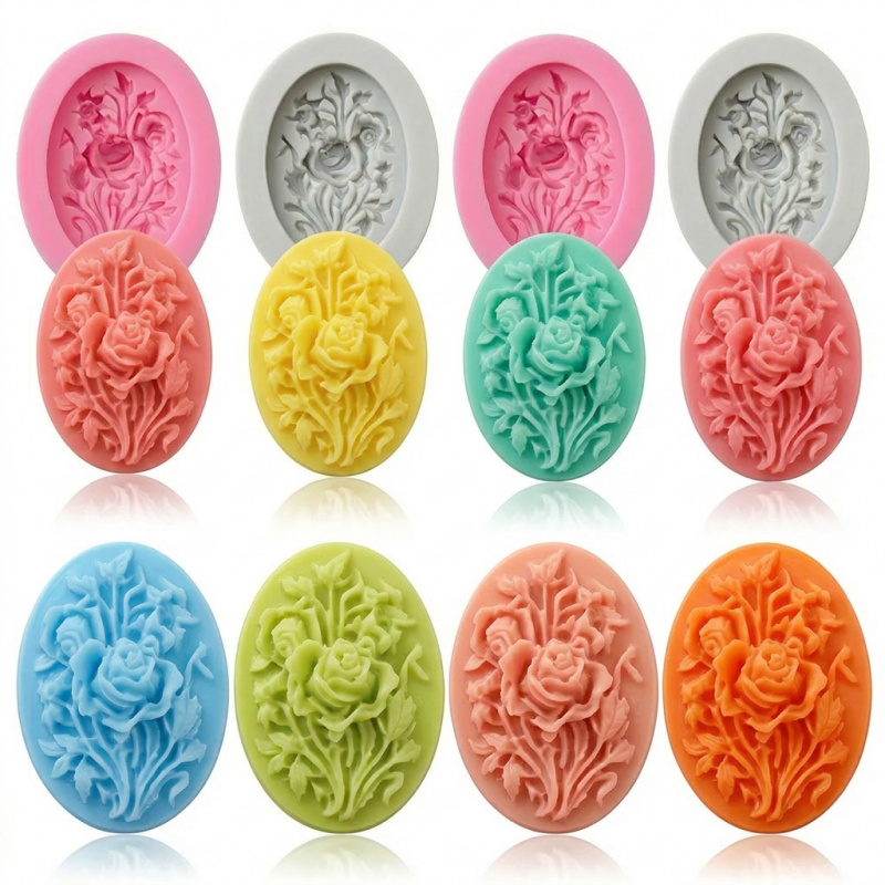 4 Silicone mold with flower sh - огляд і ціна Soap Making Ins